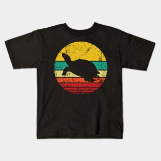 Tortoise sunset Kids T-Shirt